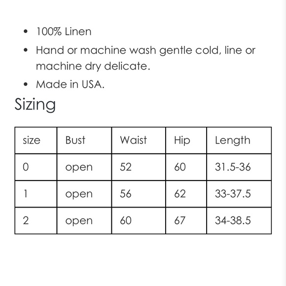 Blue Fish 6202 Linen Grey Stockholm Apron Shale -2 NWT! - Picture 13 of 14